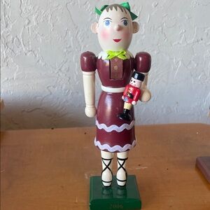 Wooden Nutcracker Ballet Doll with Mini Nutcracker 2006 vintage limited edition